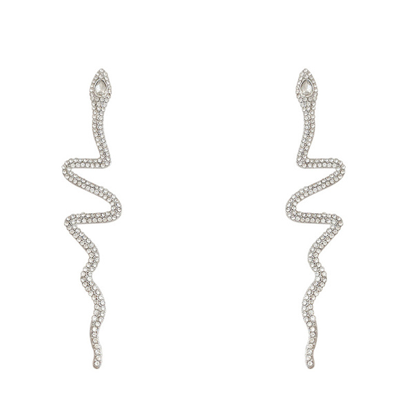 Slange Øreringe Vintage Øreringe Studs Dangle Øreringe Lang Sølv