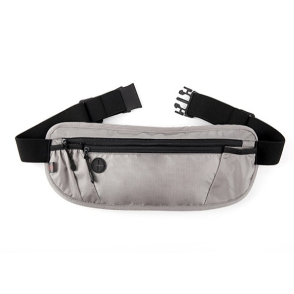 (Milanese gray)Fanny Pack for Women Men, Waterproof Running Belt RFID Blocking, Adjustable Wais