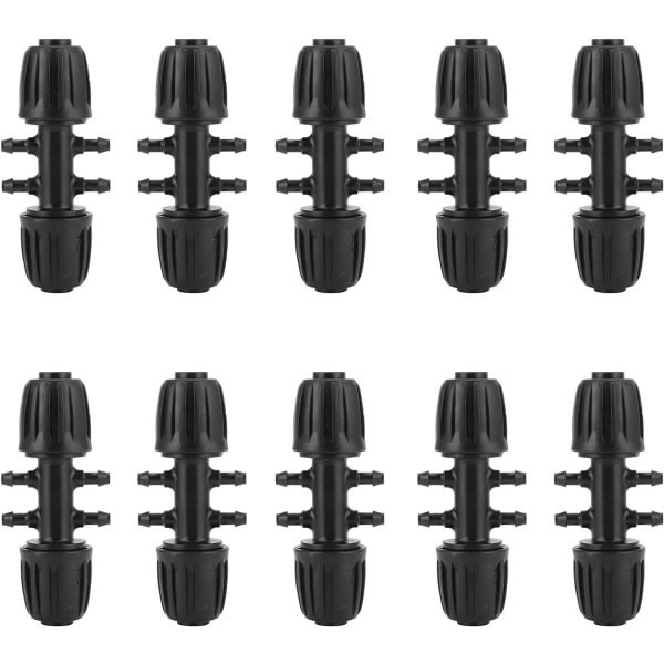 10 kpl piikkiruiskun liitin 16 mm putkesta 4/7 sovittimeen puutarhan kasteluun A