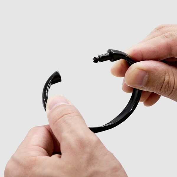 24 st transparenta gardinringar, duschringar i plast, O-formade