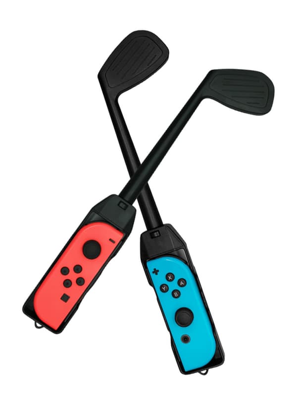 Justerbare Ergonomiske Dobbeltbeskyttelses Golfspil Controller Greb til Switch til Joy Con Controllers til Switch Spilkonsol (Inkluderet) 29*7.5*2CM