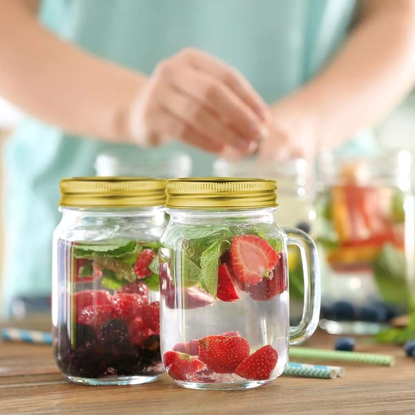 Mason Jar Lids, Regular Mouth, for Standard Mouth Mason Jars, Lea