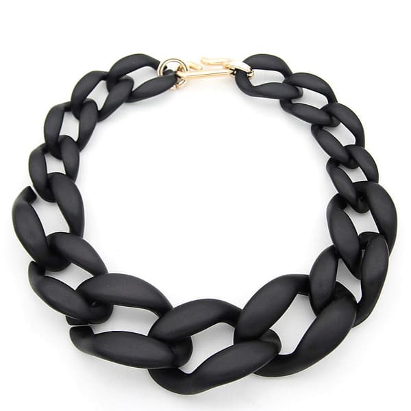 Choker Halskæde Kvinder Akryl Klodset Kæde Statement Link Halskæde Stor Mode