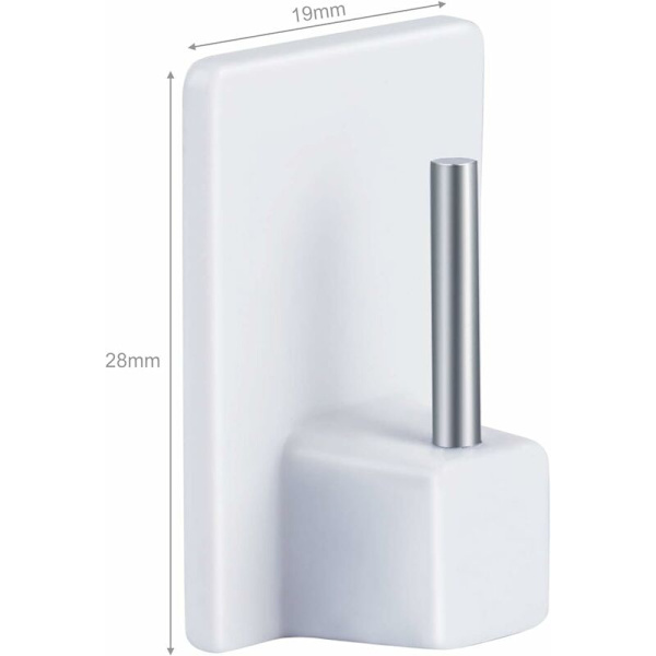 Set med 20 självhäftande krokar för gardinstång - 2,8 x 1,9 x 1,1 cm