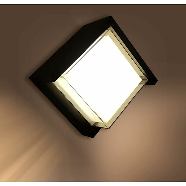 12W LED-seinävalaisin ulkoseinä IP65 vedenpitävä ulkoseinä LED-seinävalaisin musta seinävalaisin ulko- ja sisätiloihin