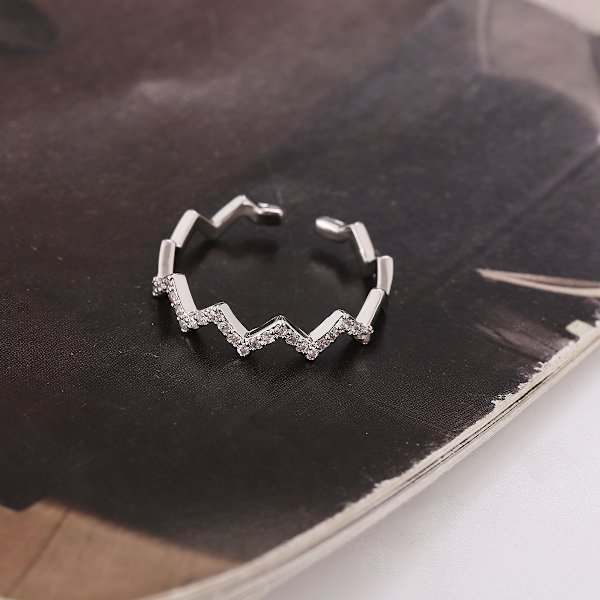 Forgyldte ringe med kubisk zirkonia kærlighedsring, ringe til kvinder - 2-pak
