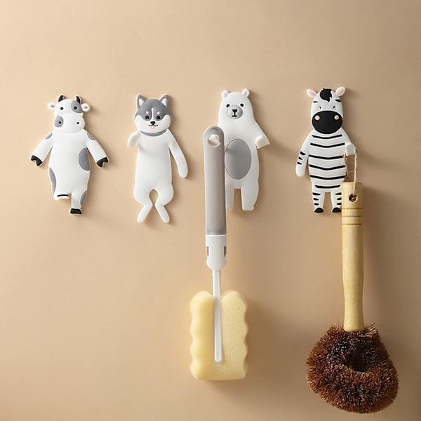 Cartoon Animal Shaped Hook Punch-free Foldable Hook Multifunction