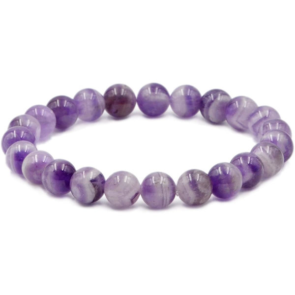 Naturlig ädelsten rund pärla stretch armband healing reiki 12mm