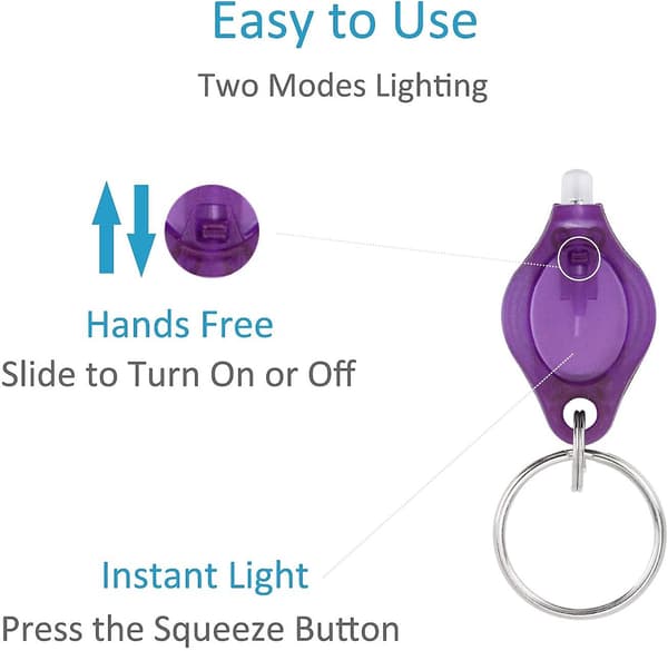 10 stk. Mini LED-lommelykt nøkkelring