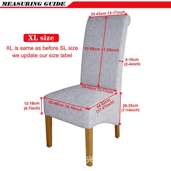 XL Spisestoltrekk 2 PCS Stolbeseittelse, Elastisk Stolbeseittelse