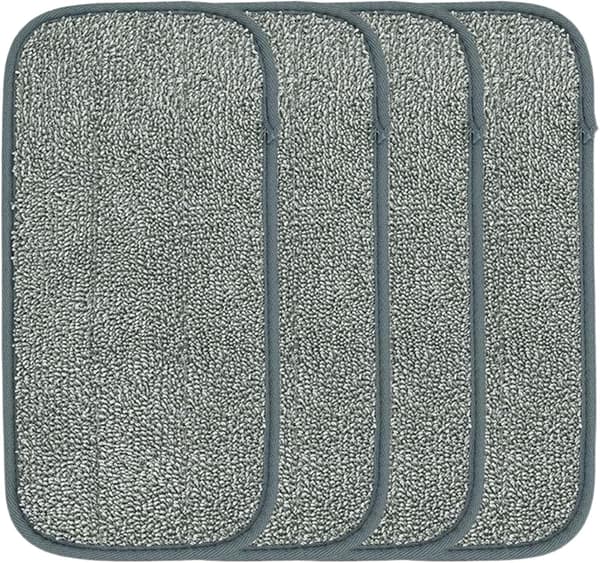 4 st 30*15cm Återanvändbara Moppdynor Absorberande Plattmoppdynor Tvättbara Maskinbytesrefiller Spraymoppdynor