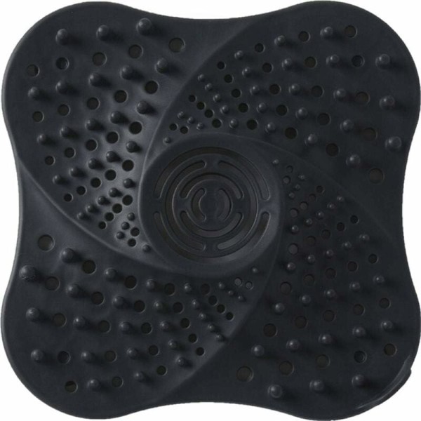 5 st Badrum anti-block dusch avloppsgaller med sugkopp (svart)