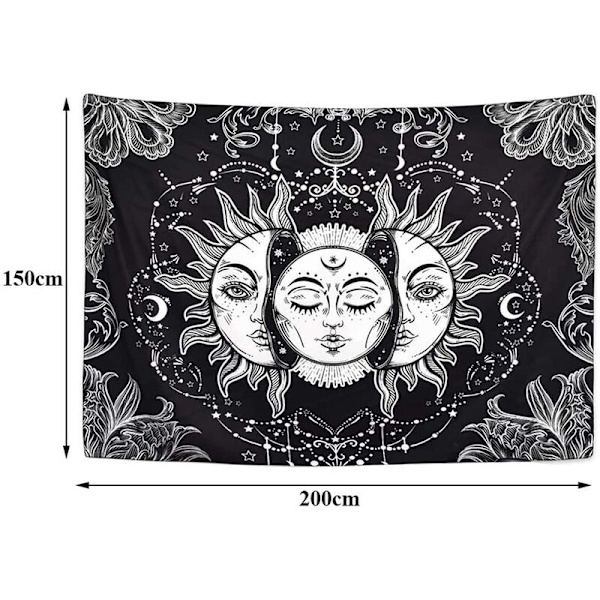 Aurinko ja kuu seinävaate Tarot-seinävaate Palava aurinko Taivaallinen P