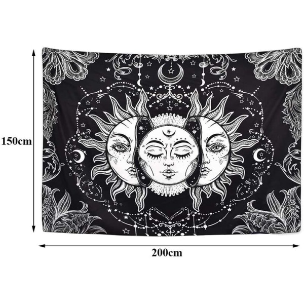 Sol og Måne Vægtapet Tarot Tapestry Burning Sun Celestial P