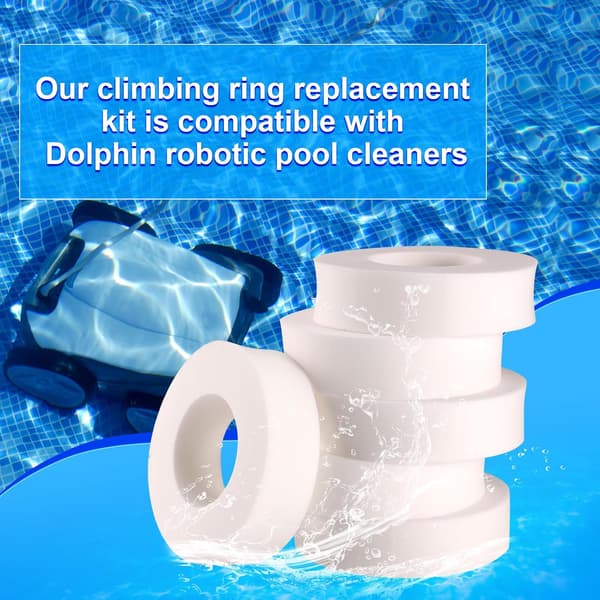 6 stk. klatreringe til poolrenser, kompatibel med Dolphin Maytronics Rob