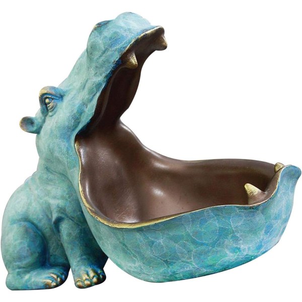 Big Mouth Hippo Resin Hippo Nyckelring Hippo Figurine Key Organizer