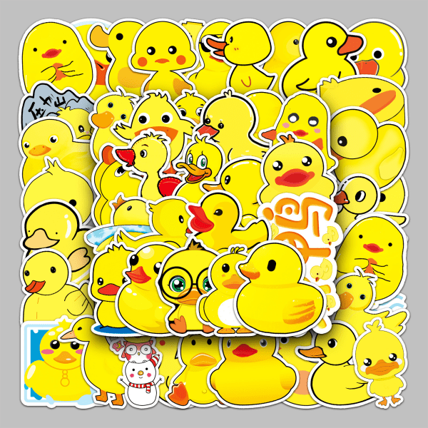 Duck Stickers| 50 Pcs Yellow Duck Stickers and Decal Duck Gifts Cute Vinyl Decal