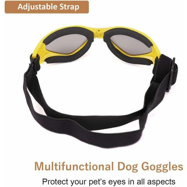 1 st hundglasögon, solglasögon för husdjur, hopfällbara hundglasögon UV-skyddssolglasögon