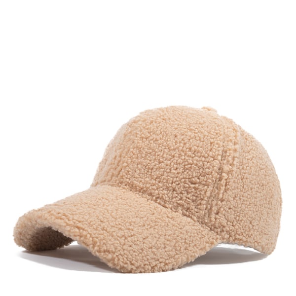 Faux-lam-ull baseball-capser varm-vinter teddy-fleece hip-hop cap