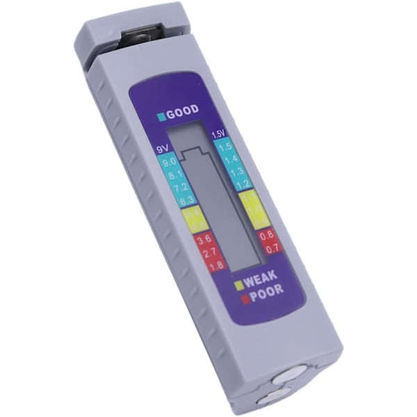 Digital Batteritester, Digital Batteritester med LCD-display, Lille simpel batteritester til 1,5V (AA AAA knap) og 9V batterier