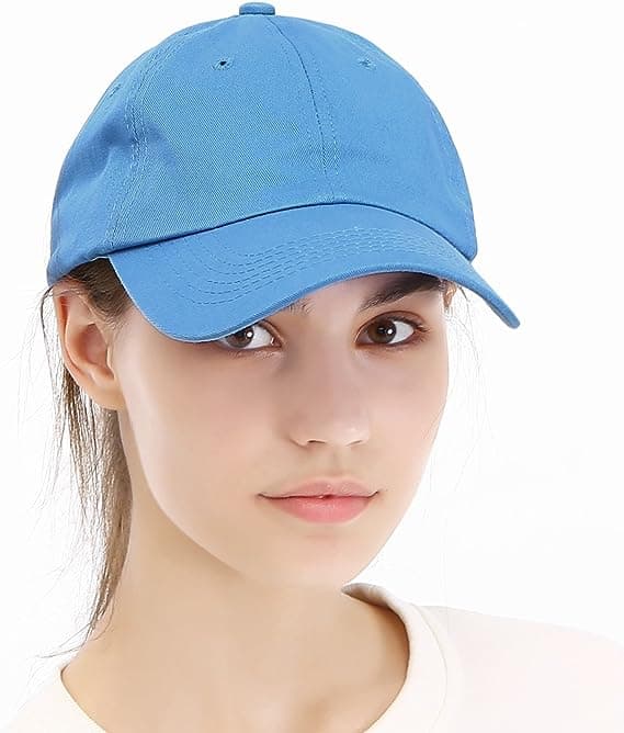 Unisex Vasket Farvet Bomuld Justerbar Solid Baseball Cap