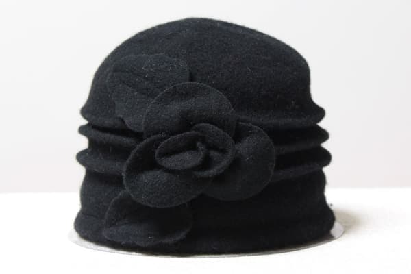Vintage Uldblommehat Blomst Bowler Hat til Kvinder