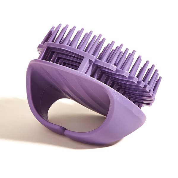 Sæt med 2, hovedbundsskrubber og hovedbundsmassager, lilla