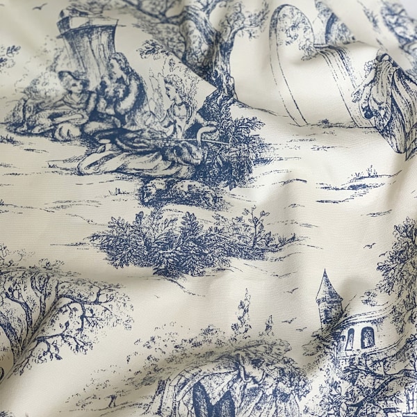 Glory Season Rustik Klassisk Fransk Landsby Print Linned Dug