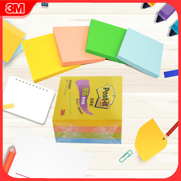 Super Sticky Post-it Notes, Karnevalsfarver, 76mm x 76mm, 90 ark