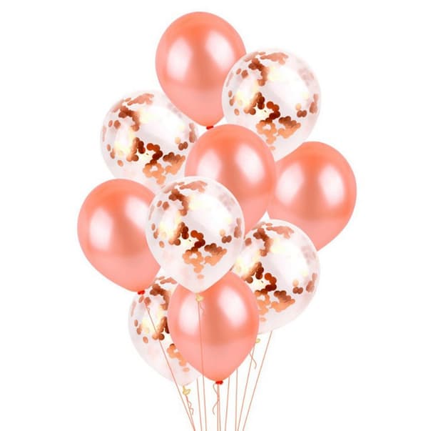 12\" Konfettilatexballonger Bryllupsbursdagsfestdekorasjon, sett