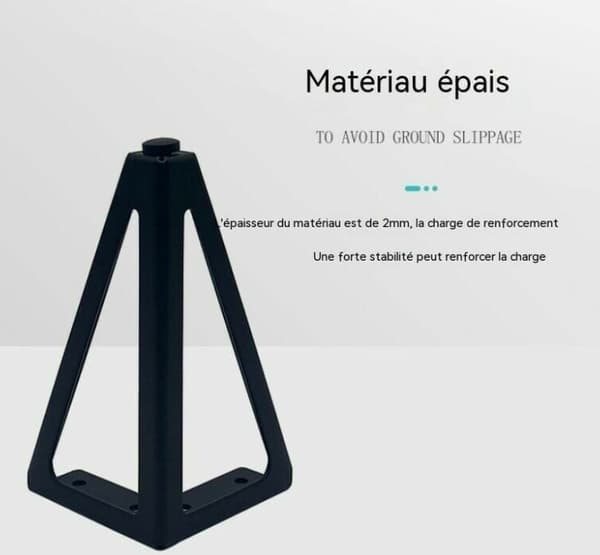 4 stk. 15 cm Sorte Metal Udskiftnings Møbelben til Møbler, Skab, Sofa, Andre Møbelfødder. (15 cm, Lys Sort)