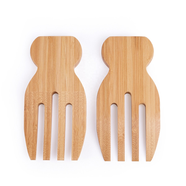Totally Bamboo Salladshänder, Bambu Salladsservering Set，2pacs
