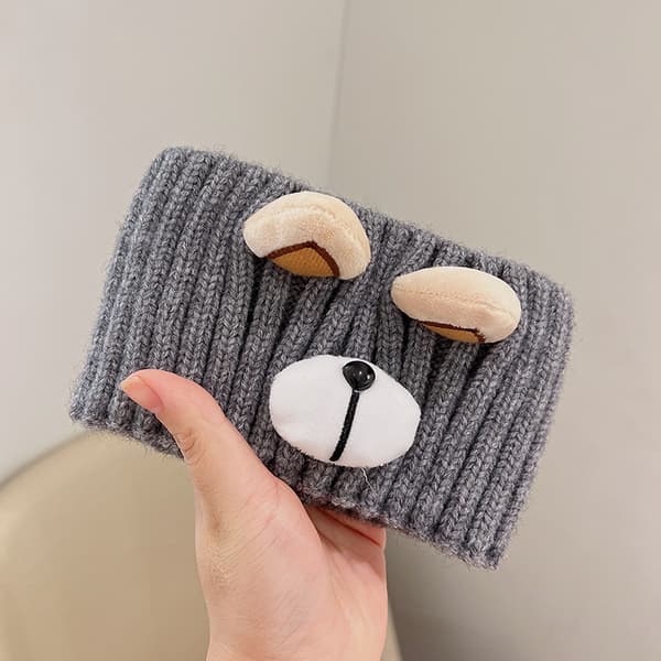 2 st valp stickade pannband turban huvudband varm elastisk hårband