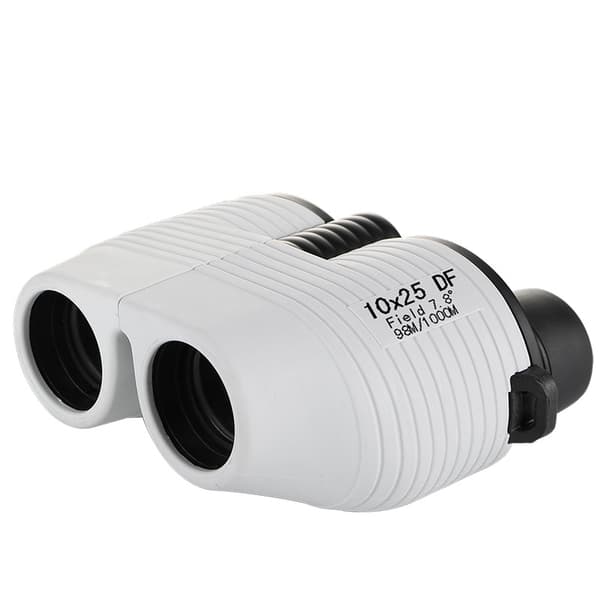 10x25 Full Focus Afocal Kikkert Høy Effekt Hd Mini Bærbar Teleskop, Gave Til Barn, Hvit