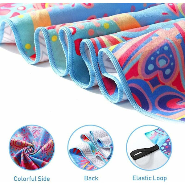 Hiekankestävä mikrokuituinen rantapyyhe 160*80CM Super Absorbent Travel Blanket Kevyt Taitettava Kannettava Nopea Kuivuminen