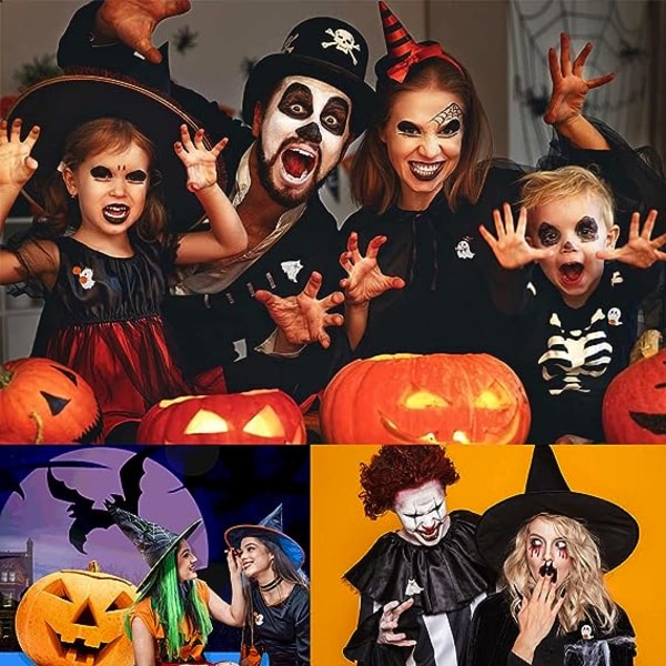 Söt spöke emalj brosch set - gotisk emoji badge halloween pin kvinnor/män cartoo