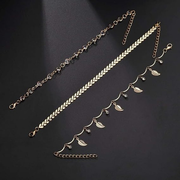Lagdelt Charm Anklet til Damer Piger Boho Strand Ankelkæde Brac
