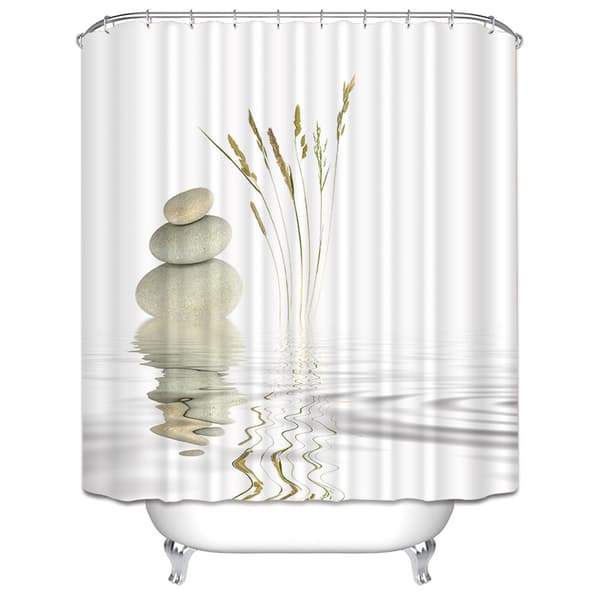 Zen Duschdraperi 150x180cm Digitaltryck Modernt Design Vattentät