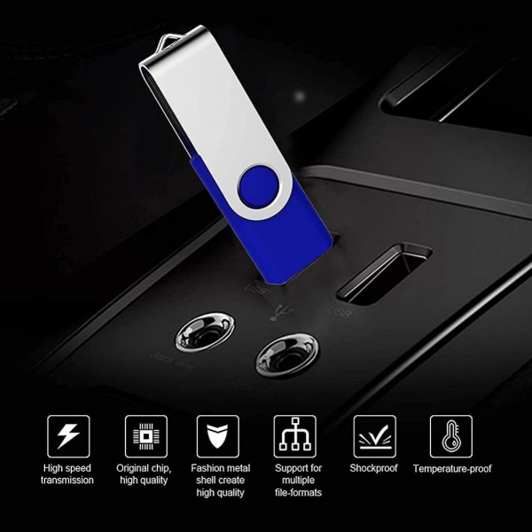 Usb Flash Drive 128gb Usb 3.0 Usb Stick Swivel Memory Stick Højhastighedspen