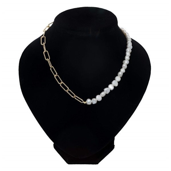 Papirclipsperlekjede Vintage Chunky Link Chain Barokk Kulturperler