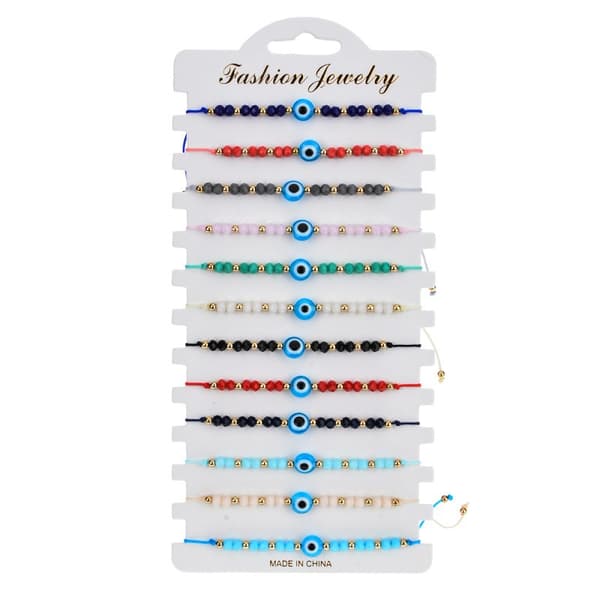 Krystal Ris Perler Perle Vævning Djævlens Øje Armbånd Sæt Øje Perle