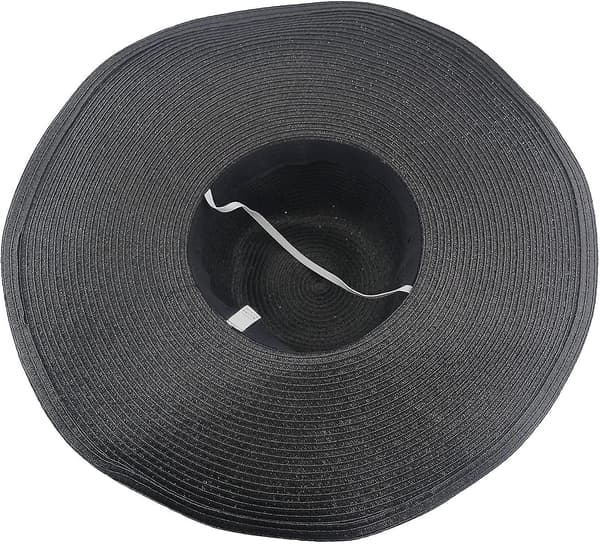 Kvinnors bredbrättad upprullningsbar stor vacker enfärgad floppy hatt