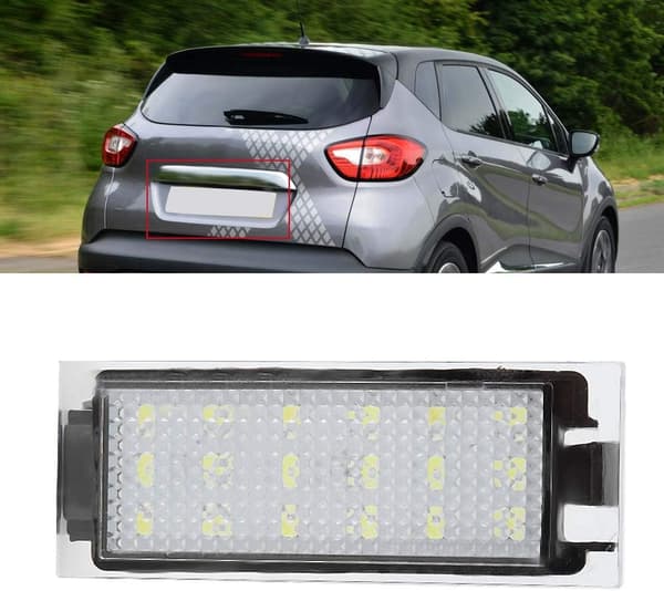 Skiltlys, 2 stk. LED-skiltlys til bil, passer til/Twingo/Clio