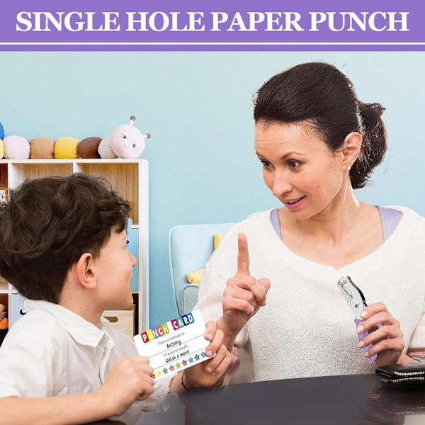 Reikäleikkaimet, Metallinen Pyöreä Paperileikkaaja Pehmeällä Otteella, Käsikäyttöinen Metallireikäleikkaaja, DIY-Töihin, Paperille, Korteille, Käsitöille (Violetti)