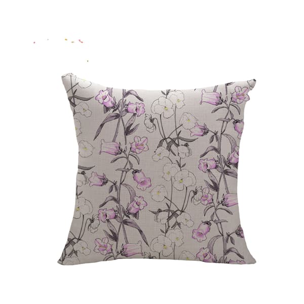 Set med 9 soffkuddfodral med små blommönster 45x45cm l