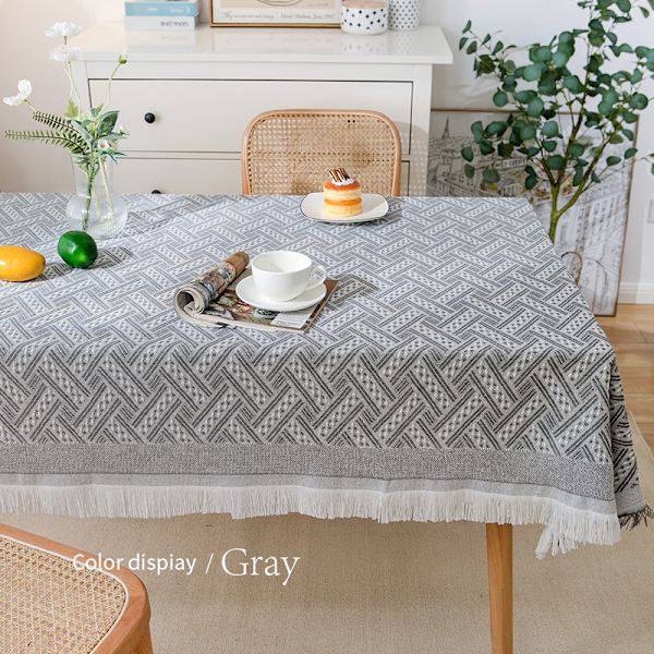 Rektangulär vaxduk i linneeffekt, vattentät och fläckavvisande, 90x90 cm