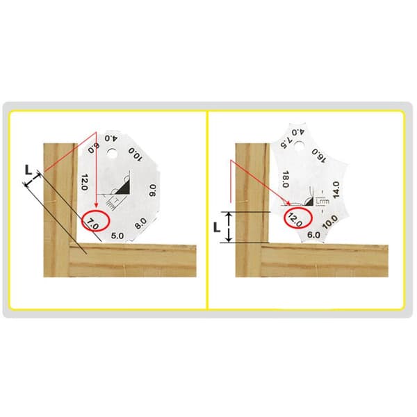 Vernier Caliper Trykmåler Bro Tee Svejseforbindelse Dybde Hals Længde Måler Todelt, Sølv, Enkelt