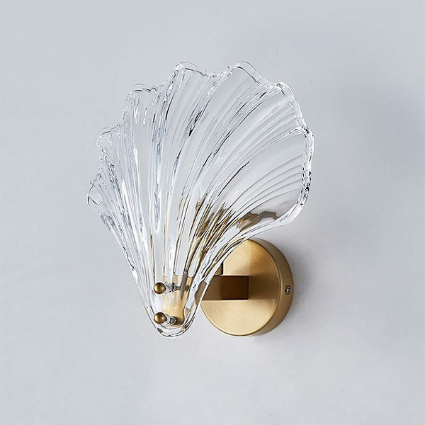 Krystal og jern base skal sconce, krystal skal sconce krystal sconce (Champagne Gold)
