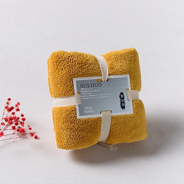 Bløde og superabsorberende håndklæder, gule og orange