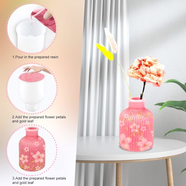 Vase Resinforme, Silikone Smykkeforme Resin Flaske Silikoneform til Epoxy Resin, Boligdekoration, Epoxy Resin Vaseform, Epoxyforme til Håndværk